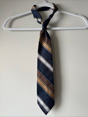 Vintage Eaton Striped Tie Blue/Gold
